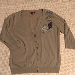 Merona Cardigan with Appliqué